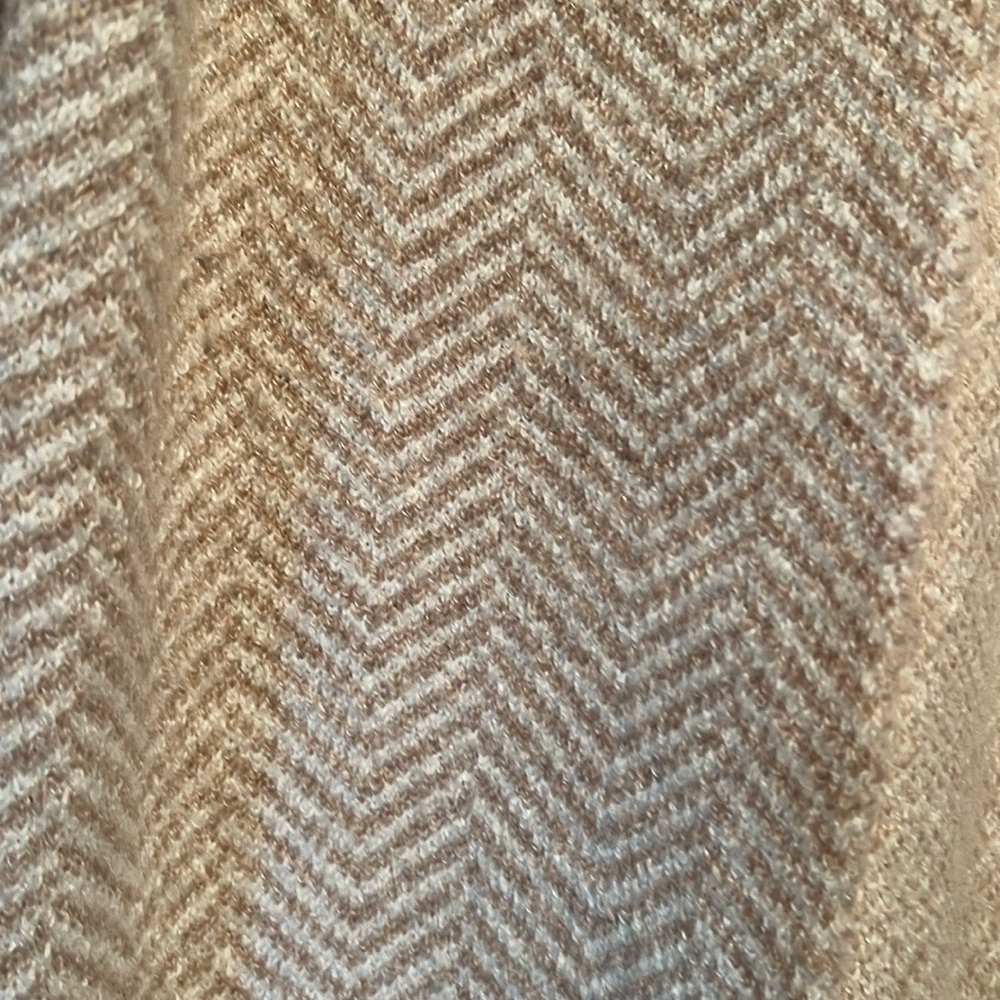 Loft Open Front Chevron Pattern Sweater Cardigan - image 4